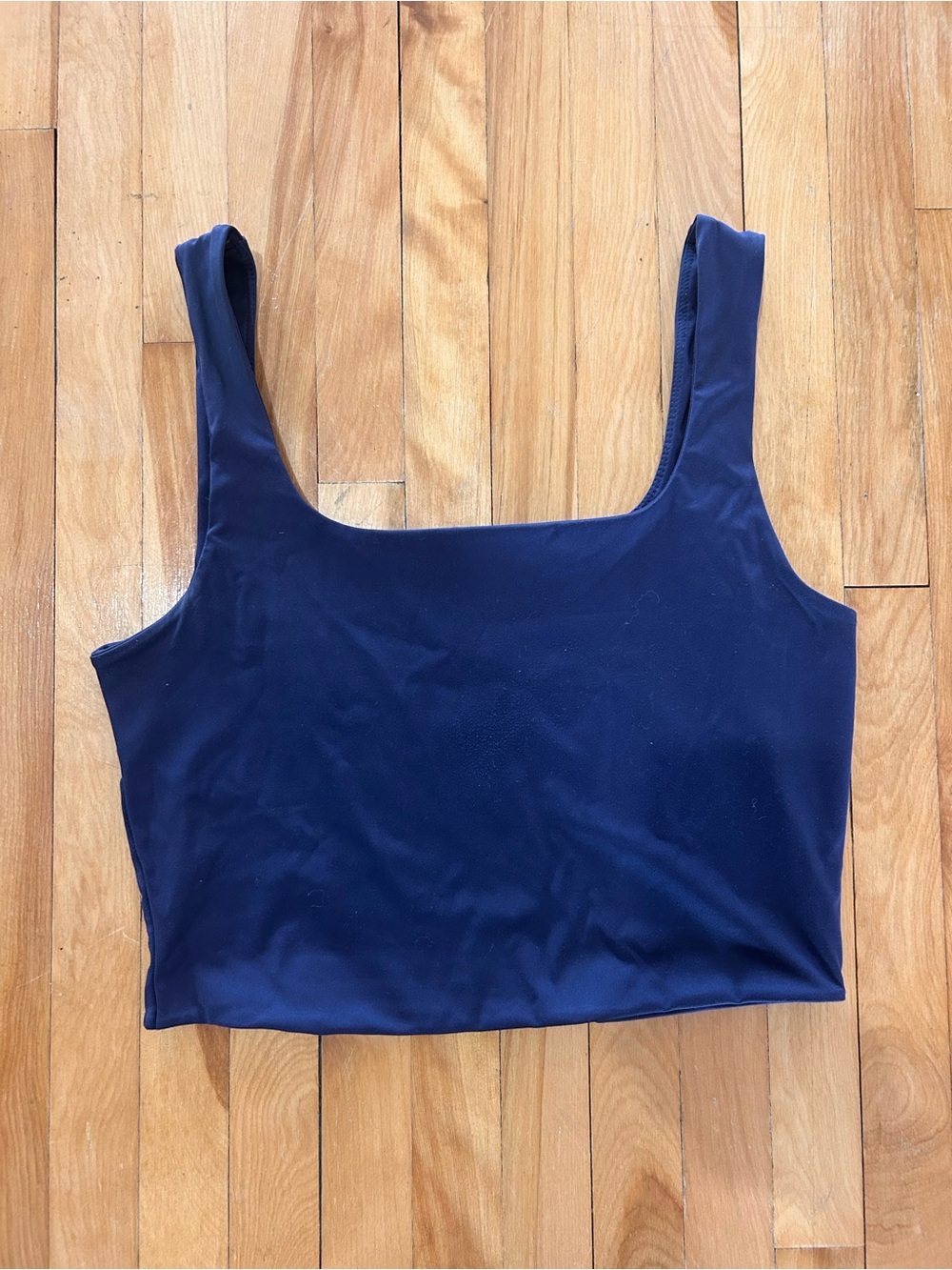 Ardene Navy Square-Neck Crop Tank